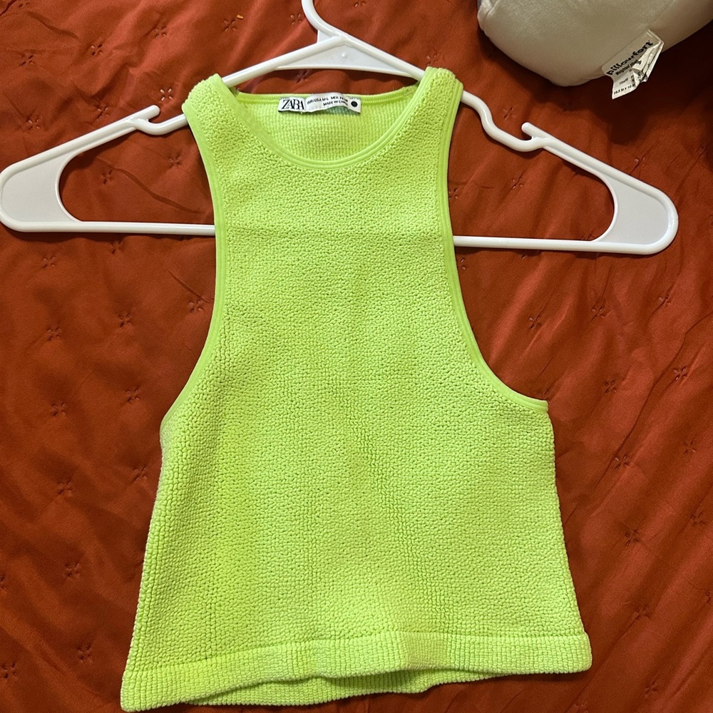 Zara Neon Green Women's Tank Top